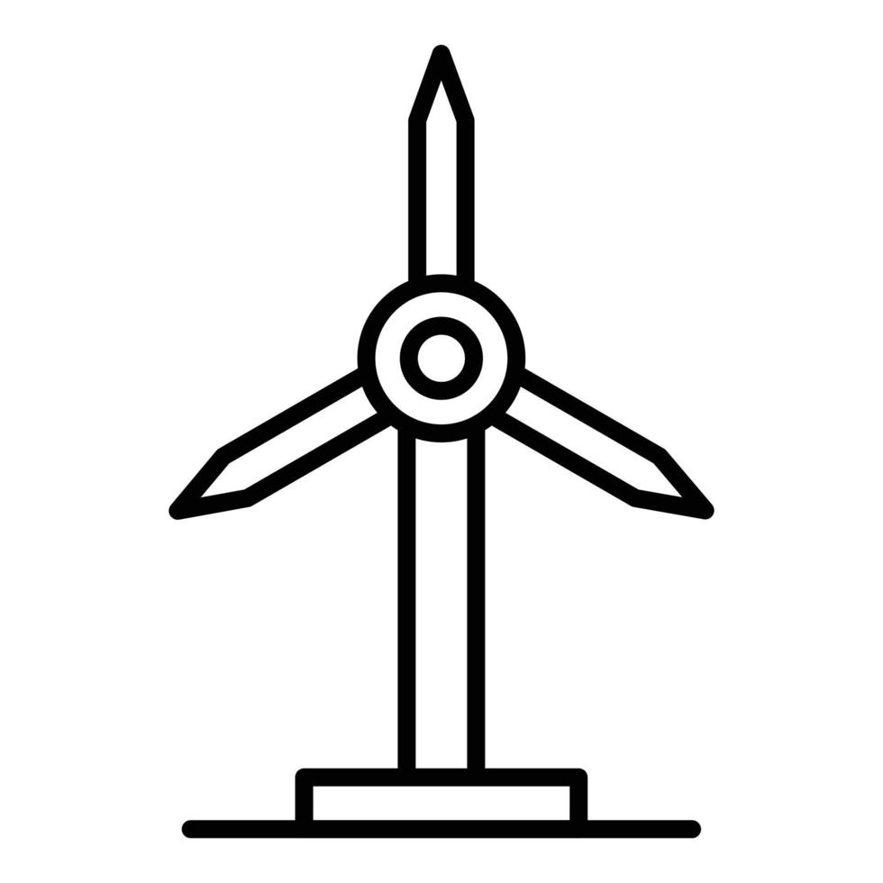 ícone da linha do moinho de vento vetor