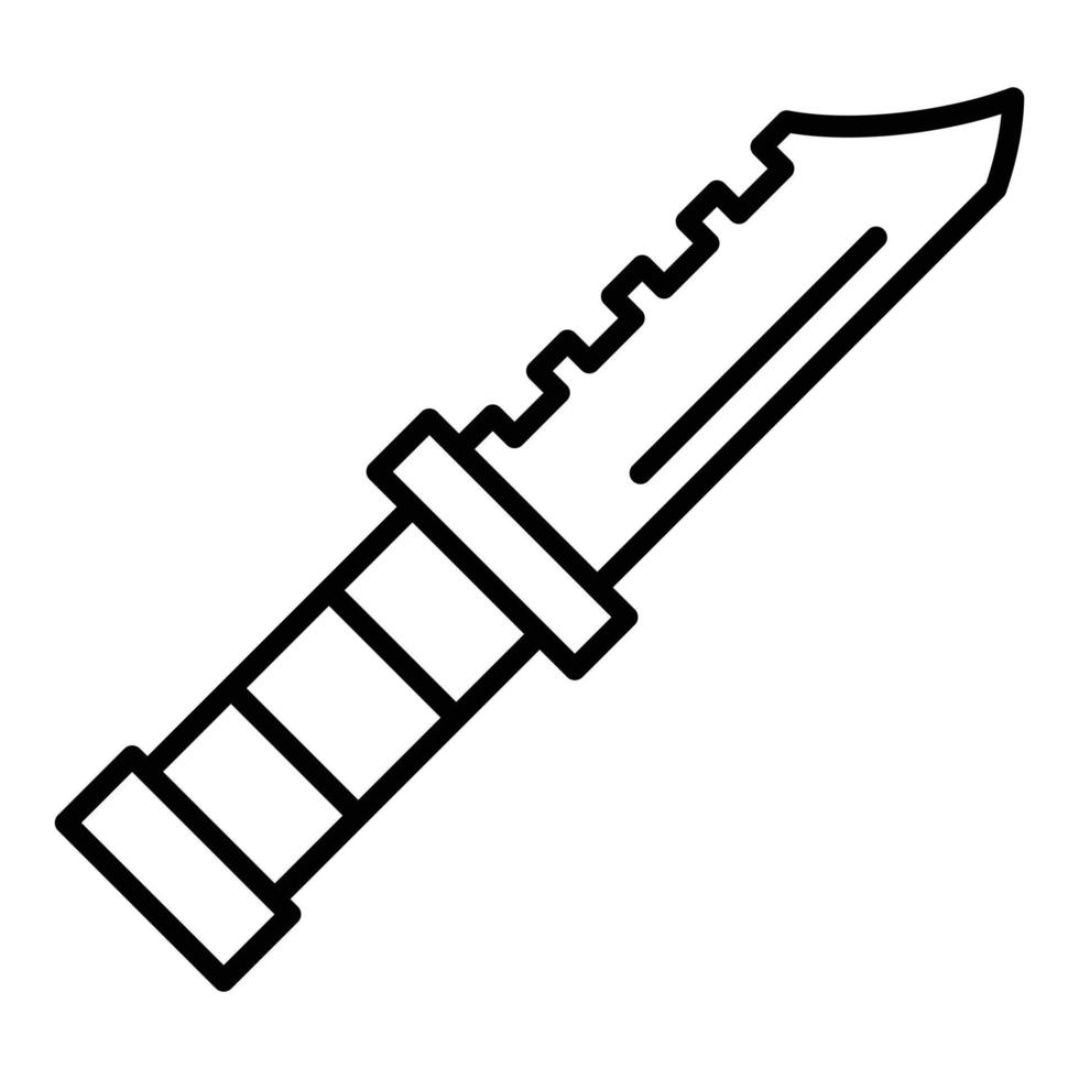 ícone de linha de faca do exército vetor