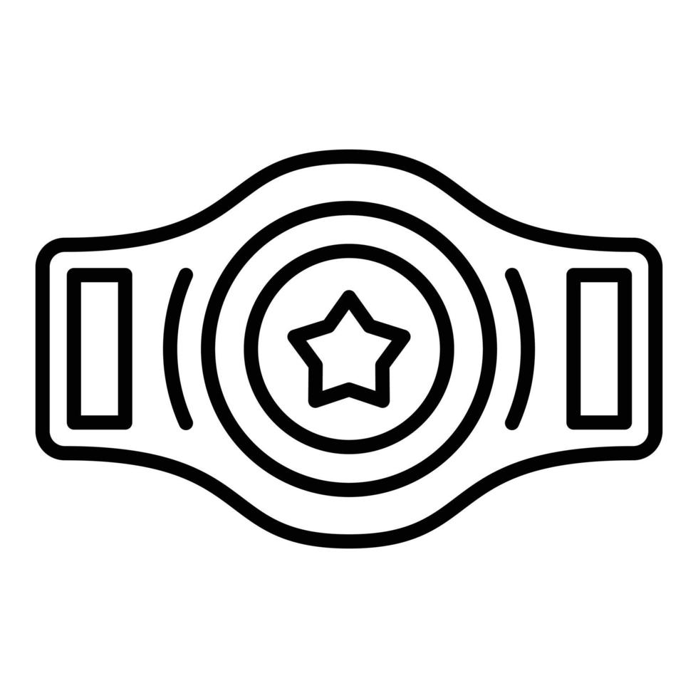 ícone de linha de cinto campeão vetor
