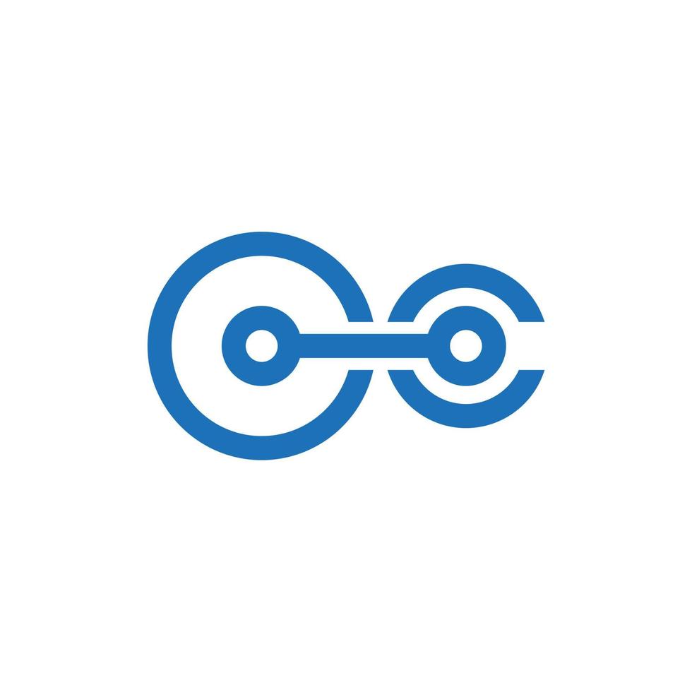 logotipo de tecnologia de conexão de dados vetor