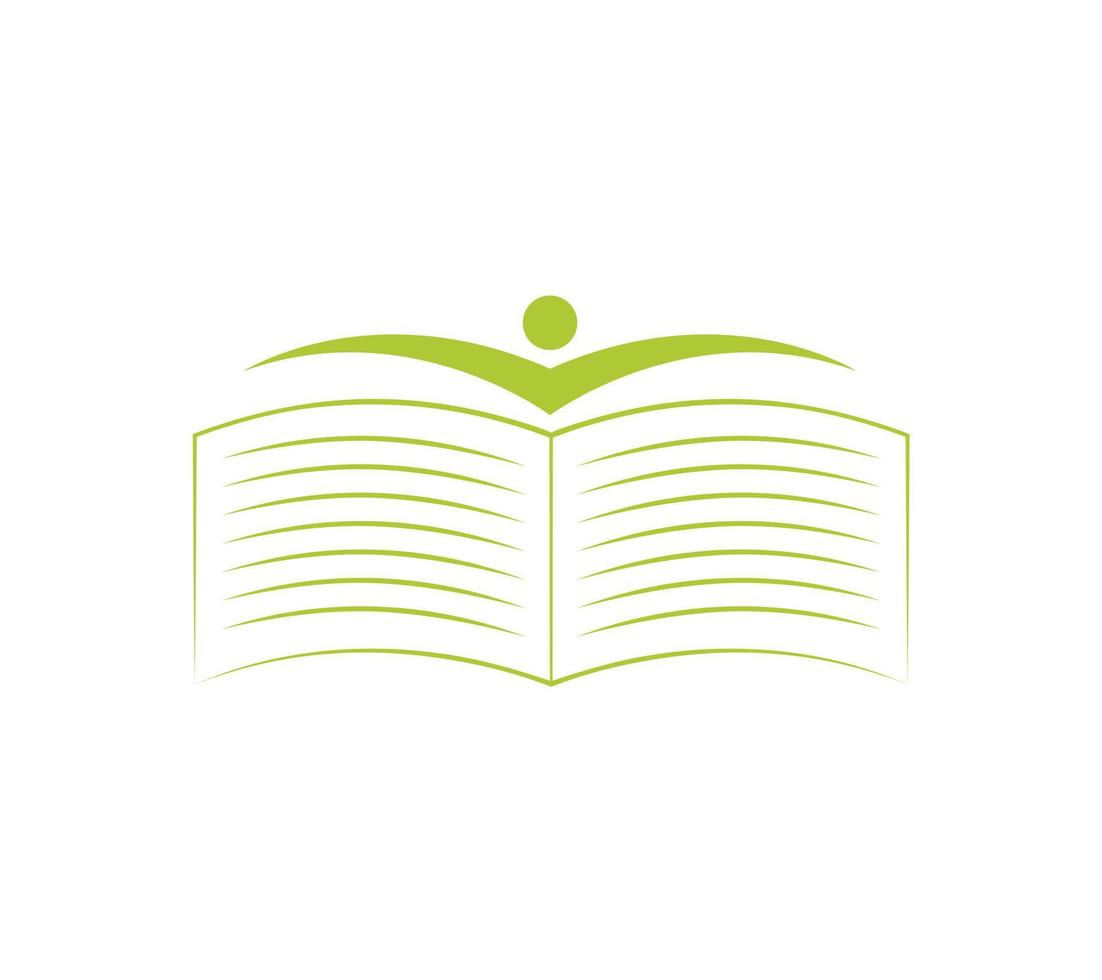 livro logotipo de pessoas. ícone de vetor de logotipo de livro de educação infantil.