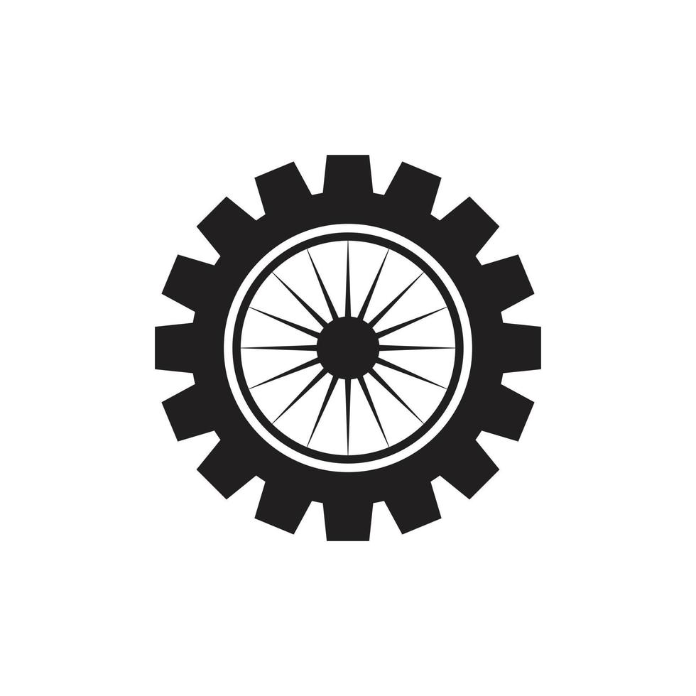 design de vetor de logotipo de rodas de engrenagem