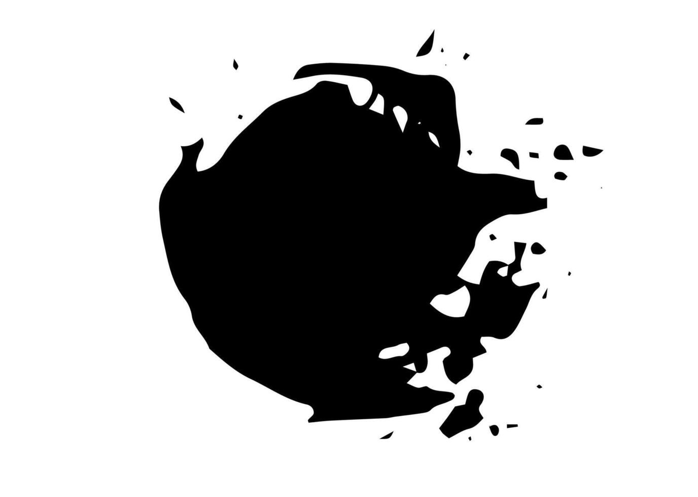 ilustração em vetor círculo splatter borrão preto isolado no fundo branco