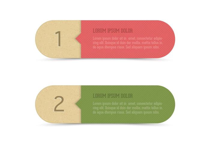 Recycled Paper Banner Set Vector