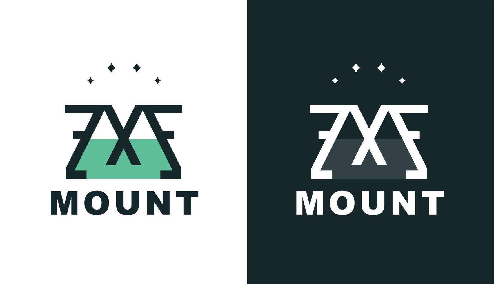 m mounth asas logotipo simples, logotipo letra m para marca e empresa vetor