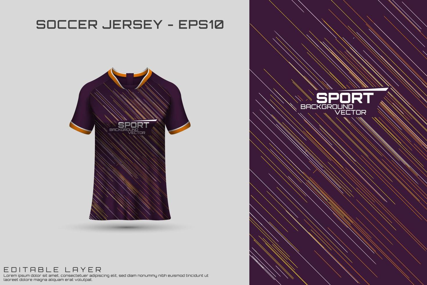 jérsei de esportes e t-shirt modelo esportes jersey design vetor maquete.