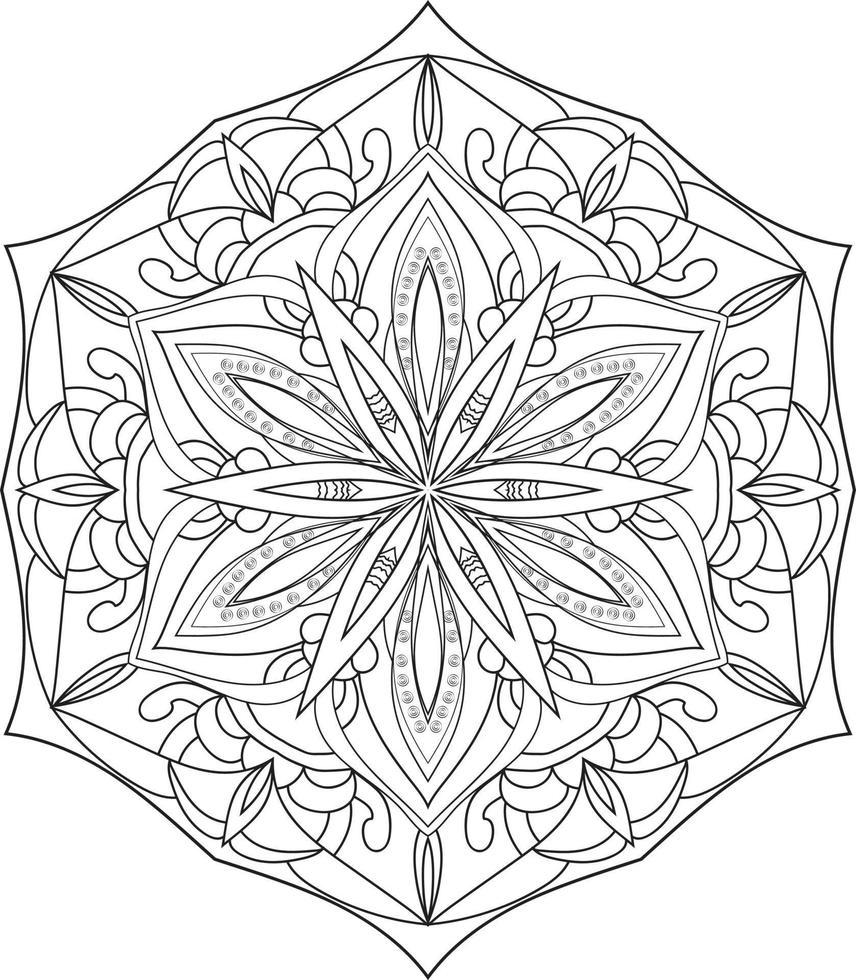 flor de mandala em vetor livre preto e branco