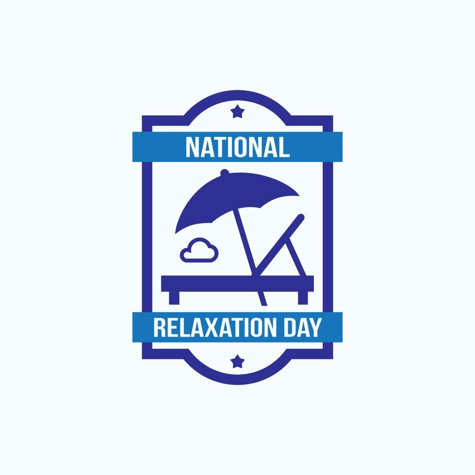 design vetorial de dia nacional de relaxamento vetor