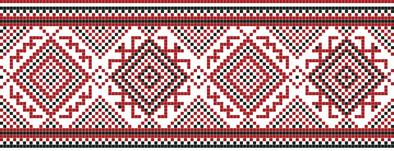 Ilustração do vetor do ornamento ucraniano sem emenda. Para papel de parede, têxteis, cartões