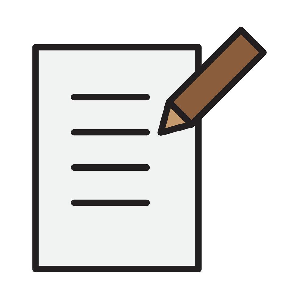 ícone de caneta de papel para site, apresentação, vetor editável de símbolo