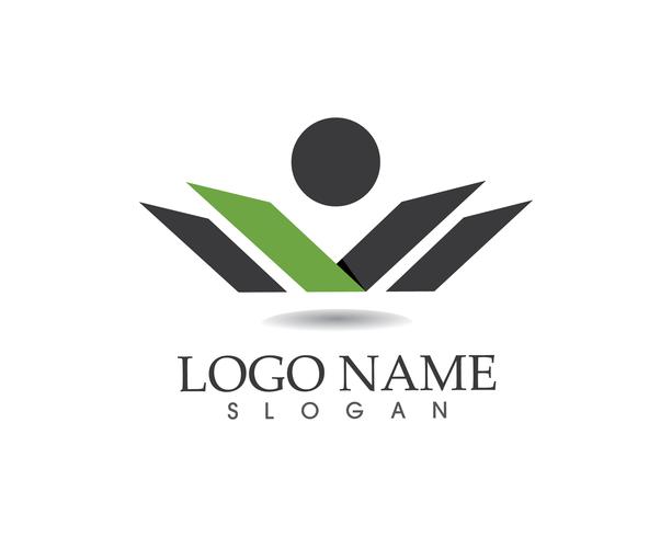 Vetor de logotipo de pessoas de letra W