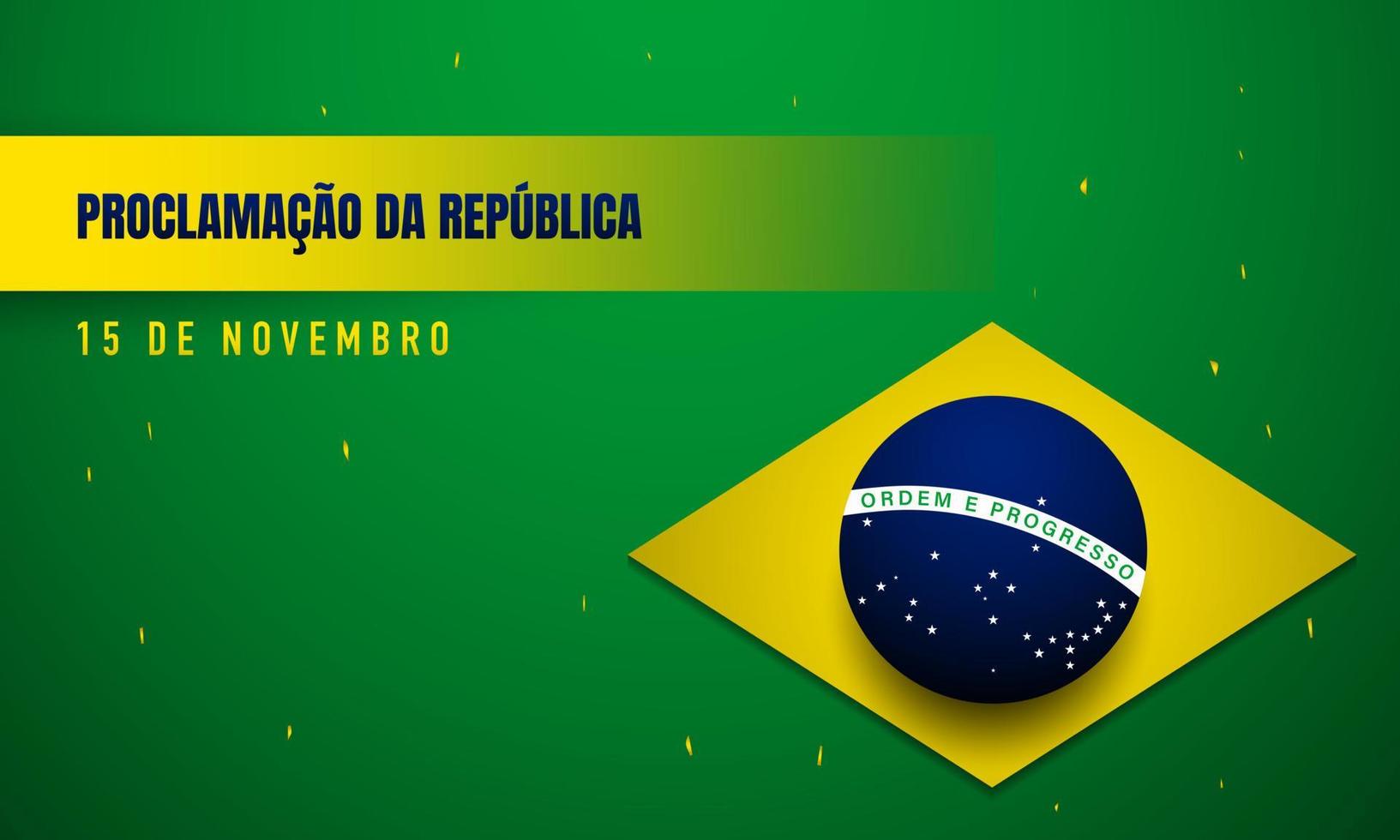 fundo do dia da república do brasil. ilustração vetorial. vetor
