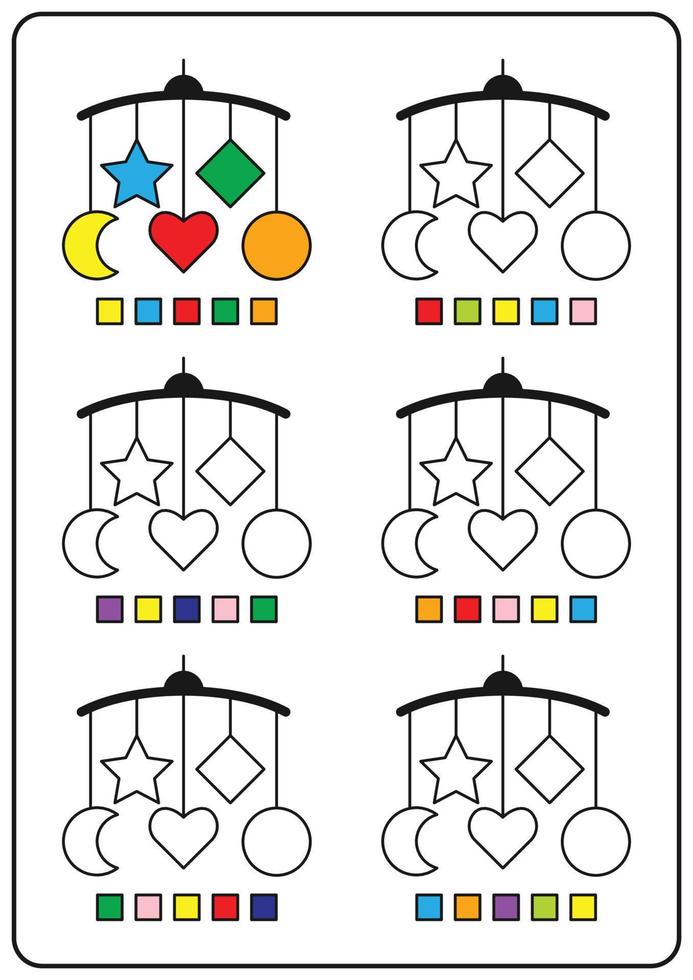 Jogo Educativo Para Crianças Para Colorir Planilha De Desenho