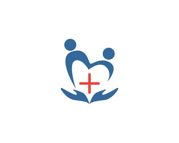 Modelo de vetor de logotipo de pessoas de cuidados de saúde