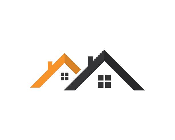 Modelo de ícones de logotipo de edifícios residenciais em casa vetor