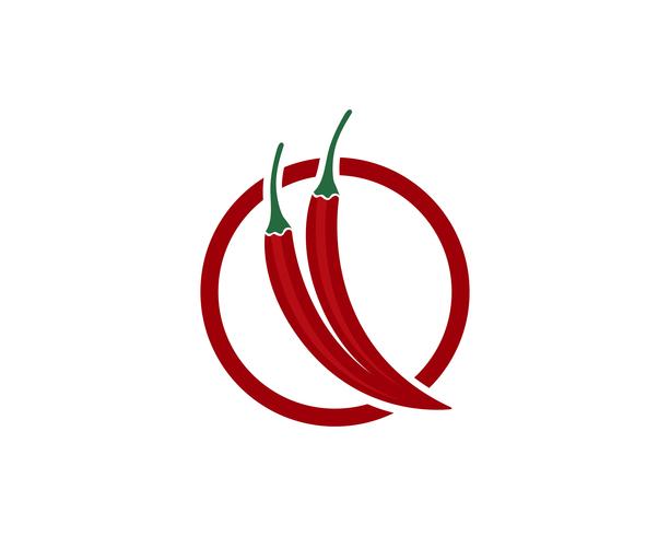 Logotipo de modelo de vetor de pimenta e símbolo