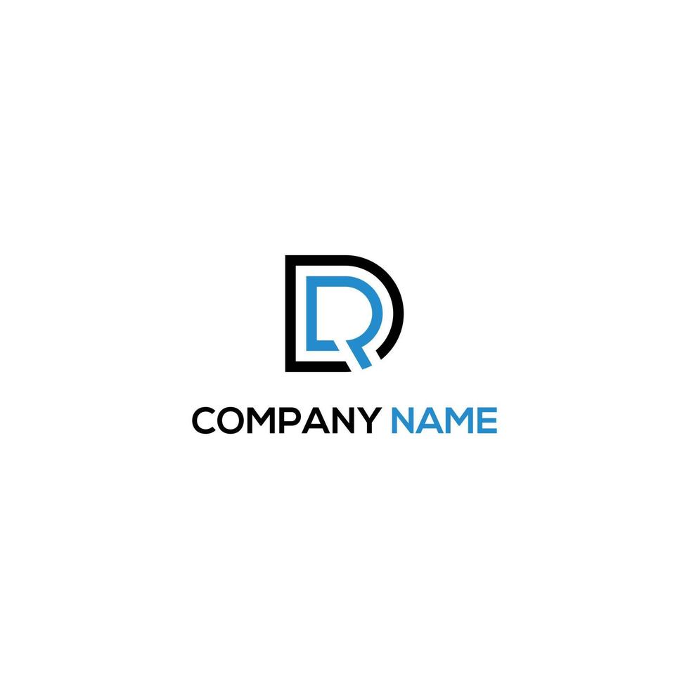 dr logo design minimalista vetor