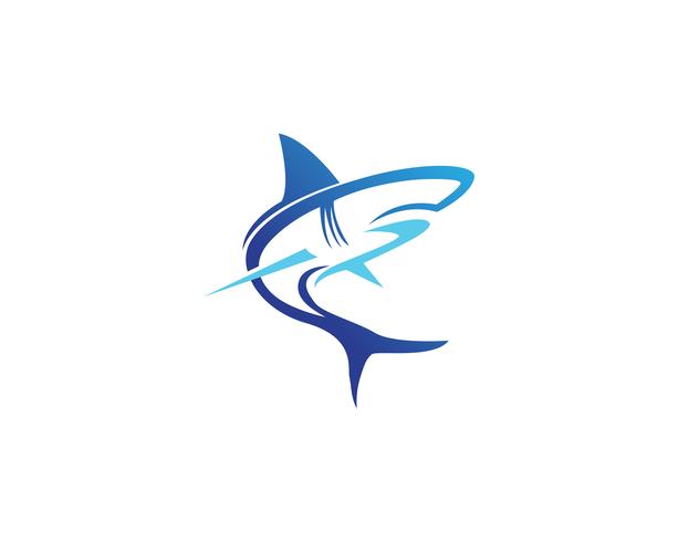 Tubarão peixe animais logotipo e símbolos vector