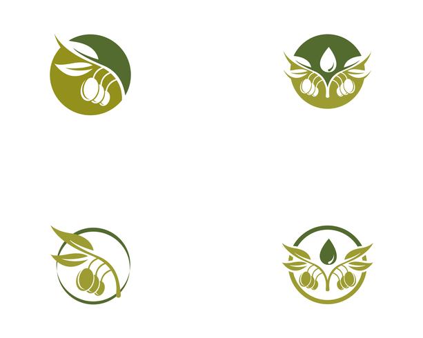 ícone de vetor de modelo de logotipo verde-oliva