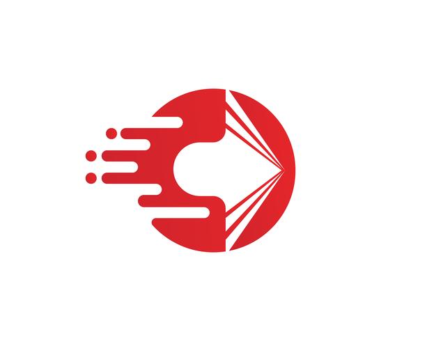 Modelo de logotipo mais rápido vector icon ilustração design