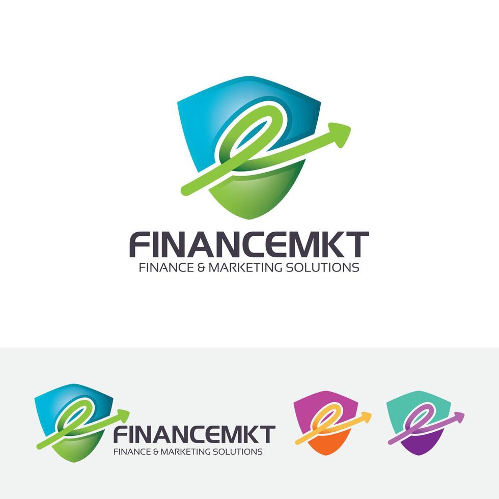 design de logotipo de vetor de finanças e marketing