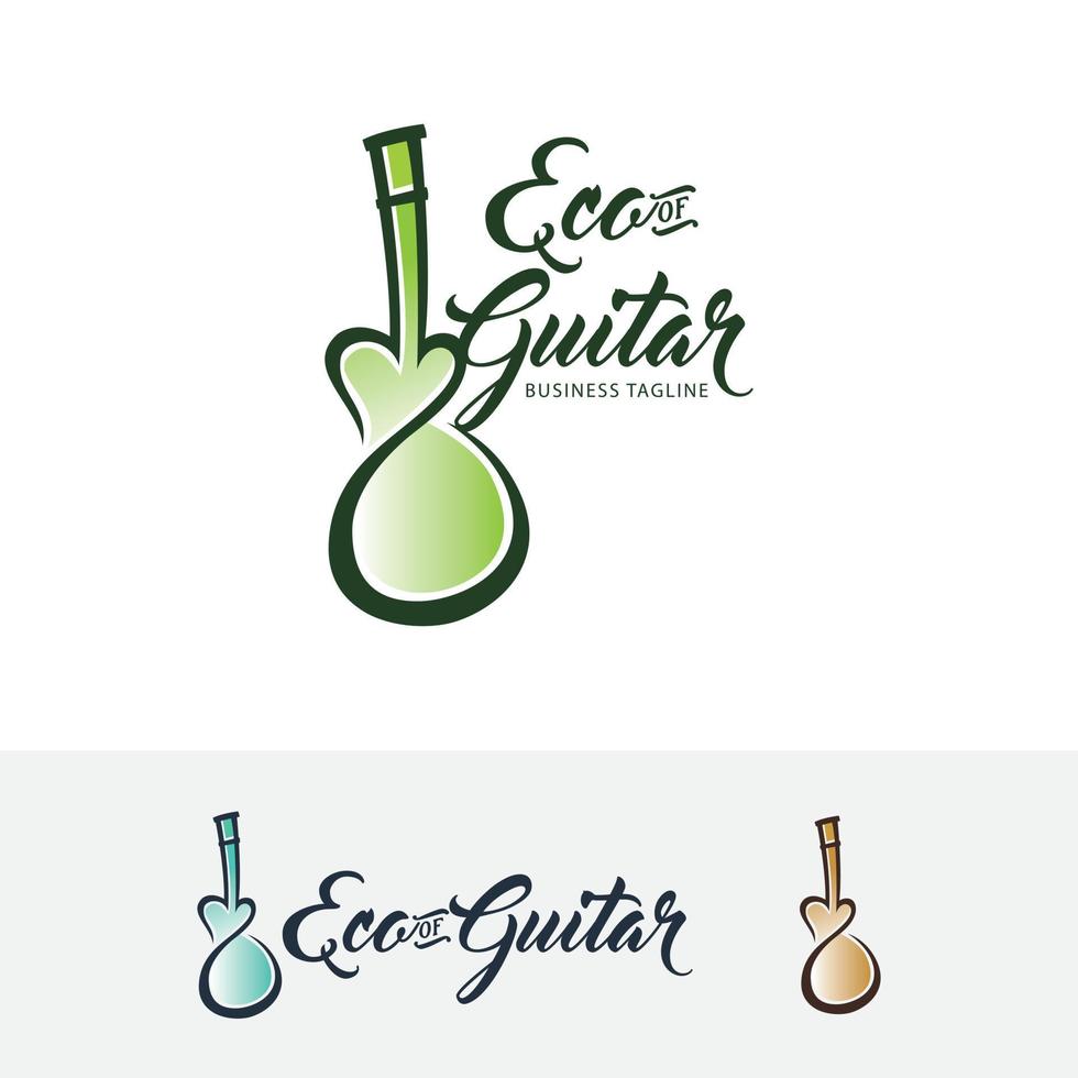 design de logotipo de conceito de vetor de guitarra