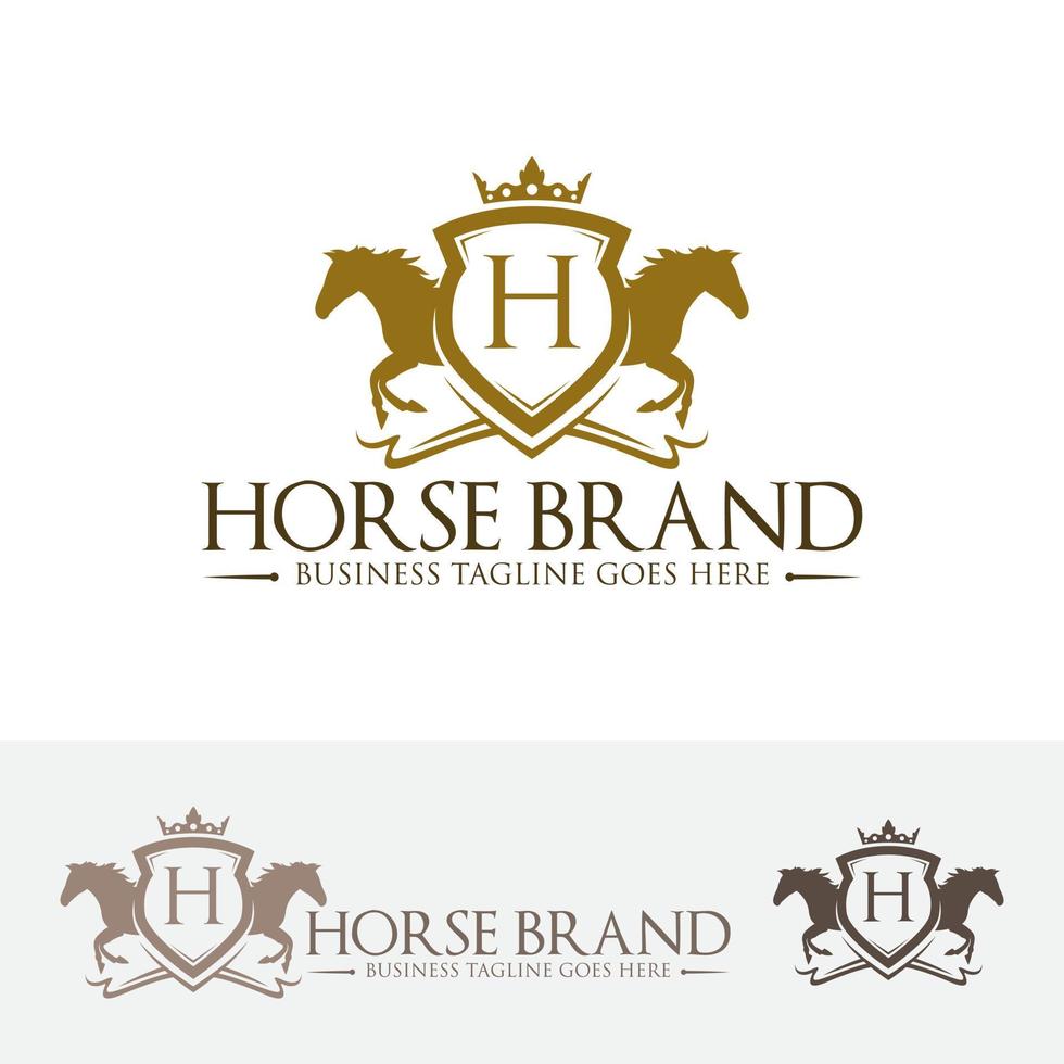modelo de logotipo de vetor de marca de cavalo