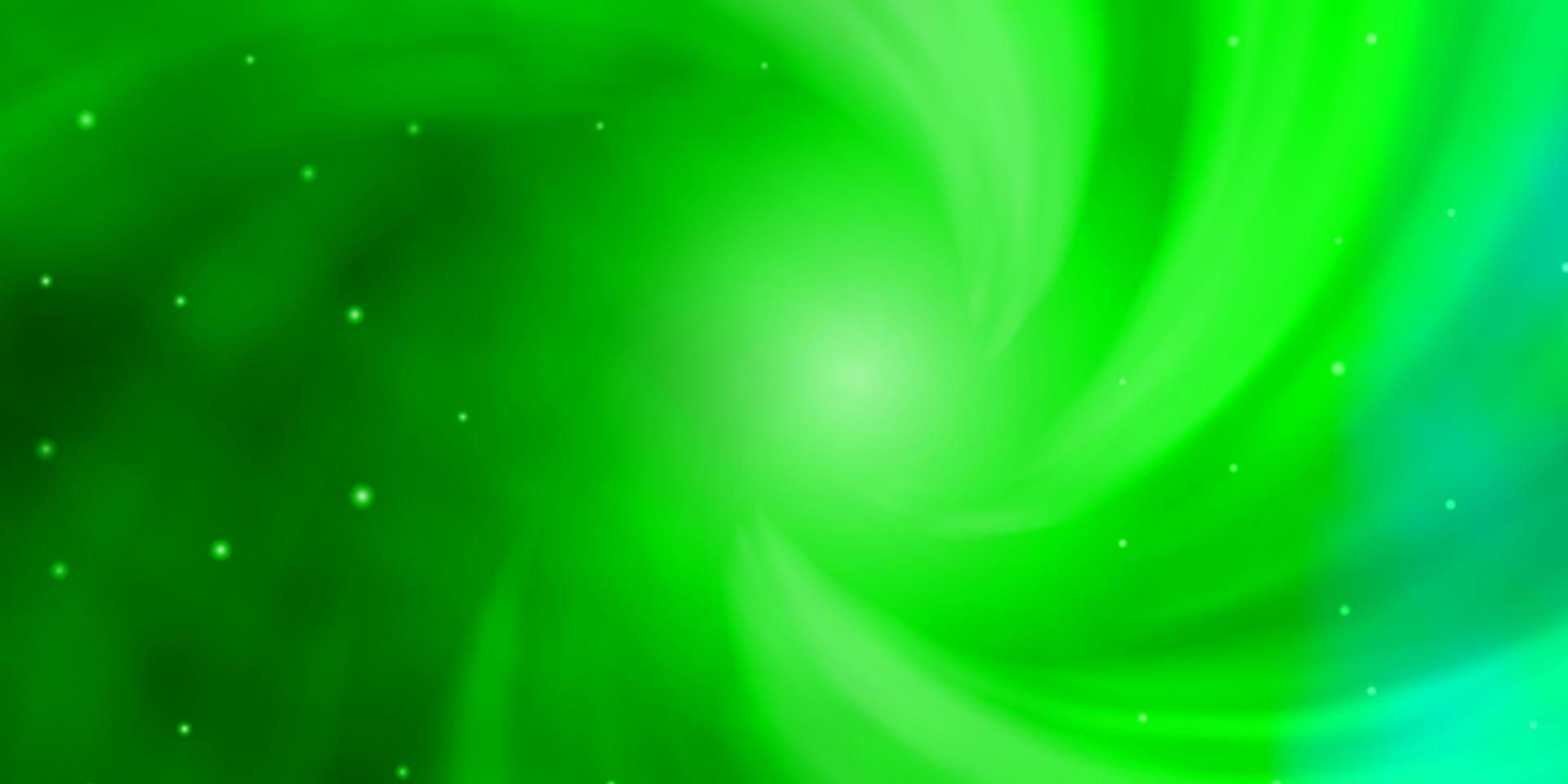 padrão de vetor verde claro com estrelas abstratas.