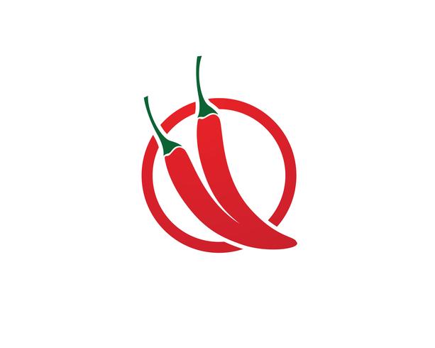 Logotipo de modelo de vetor de pimenta e símbolo