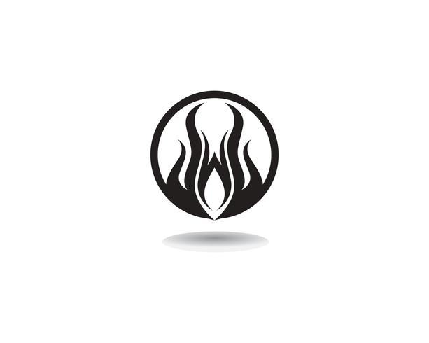 Ícone de vetor logotipo modelo de fogo Conceito de logotipo óleo, gás e energia
