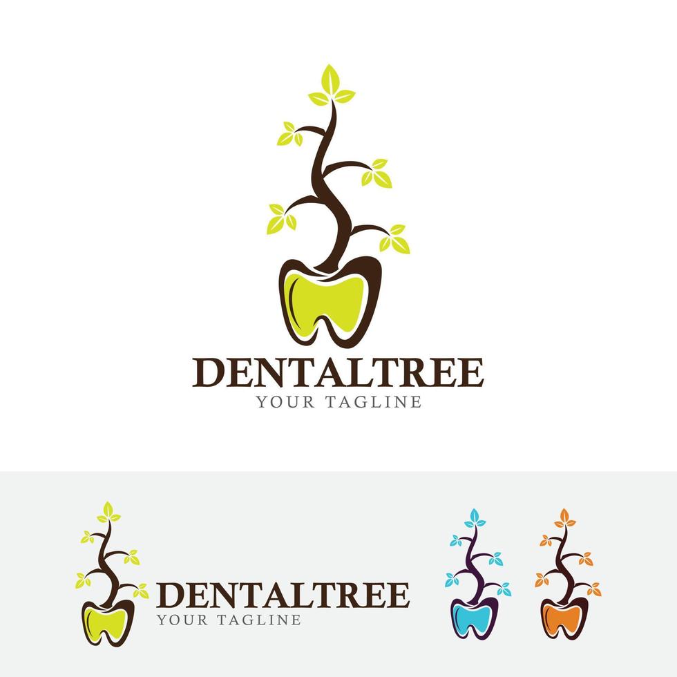 design de logotipo de vetor dental