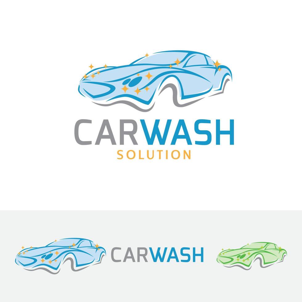 design de logotipo para lavagem de carros vetor