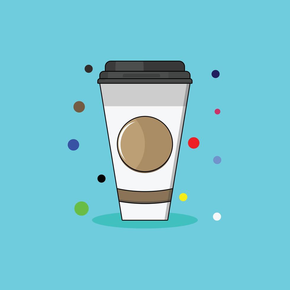 uma simples ilustração de xícara de café vetor