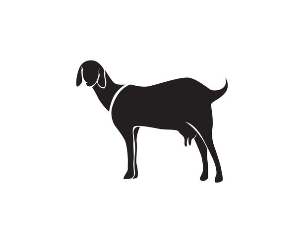 Cabra preto animais vetor logotipo e símbolo