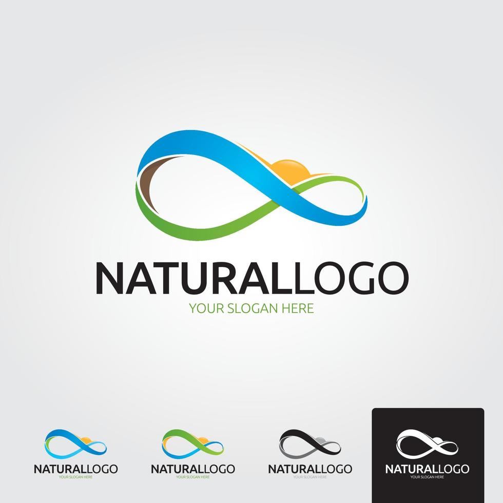 modelo de logotipo de logotipo natural mínimo - vetor