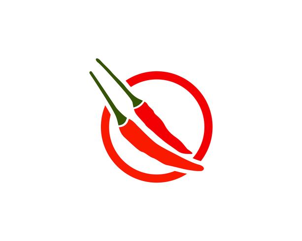 Logotipo de modelo de vetor de pimenta e símbolo