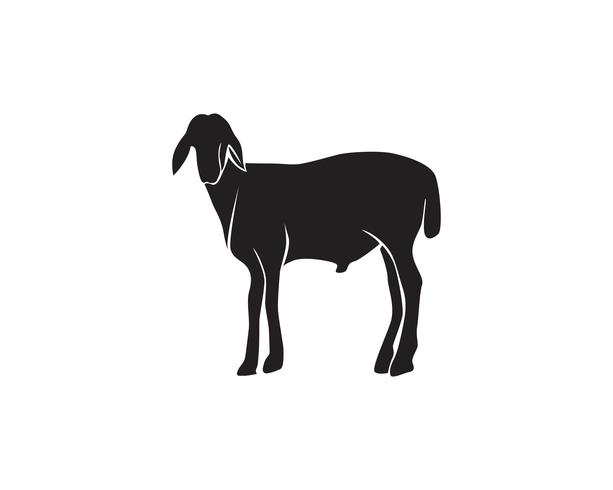 Cabra preto animais vetor logotipo e símbolo