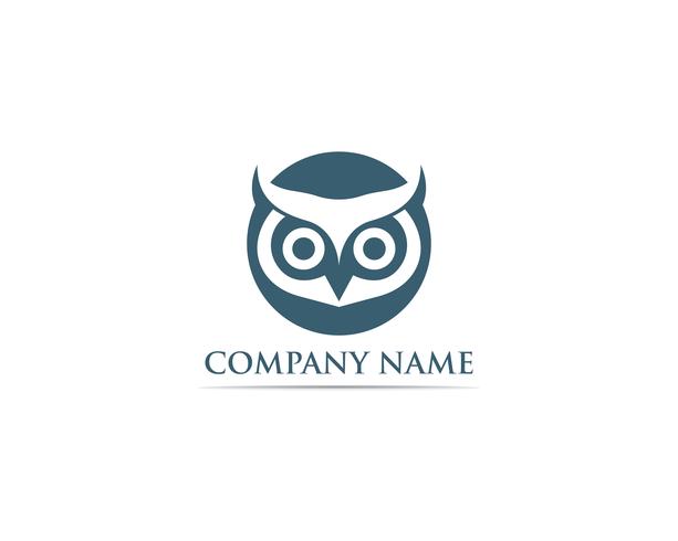 Ilustrador de vetor de pássaro logotipo de coruja