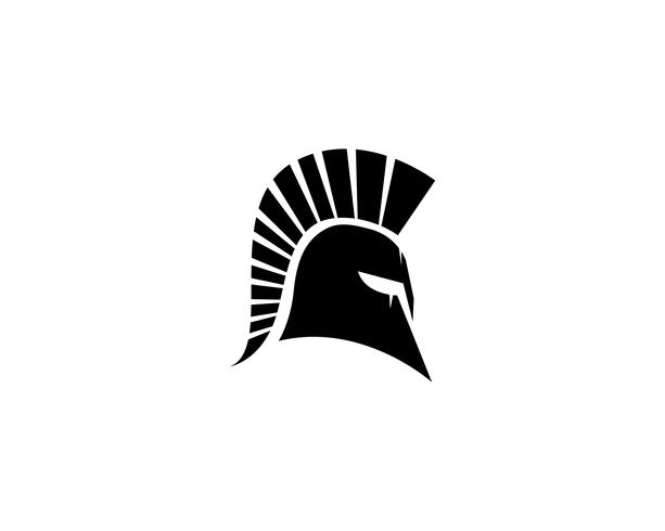 Vetor de logotipo de capacete espartano