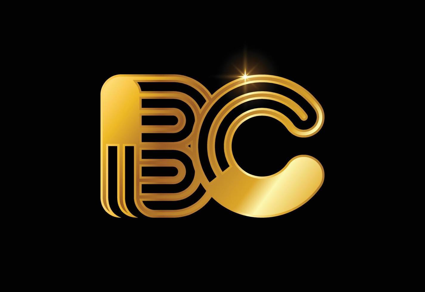 vetor de design de logotipo inicial monograma letra bc. símbolo gráfico do alfabeto para negócios corporativos