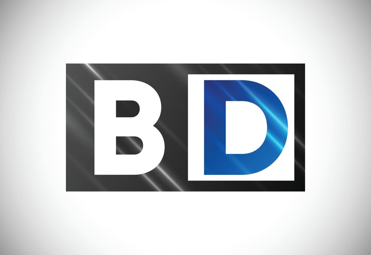 vetor de design de logotipo bd letra inicial. símbolo gráfico do alfabeto para identidade de negócios corporativos