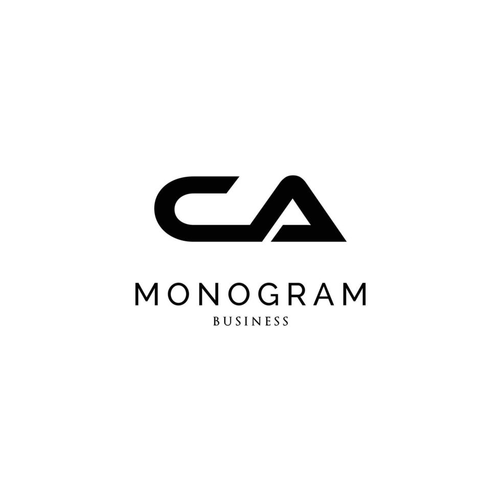 letra inicial ca inspiração de design de logotipo de monograma vetor