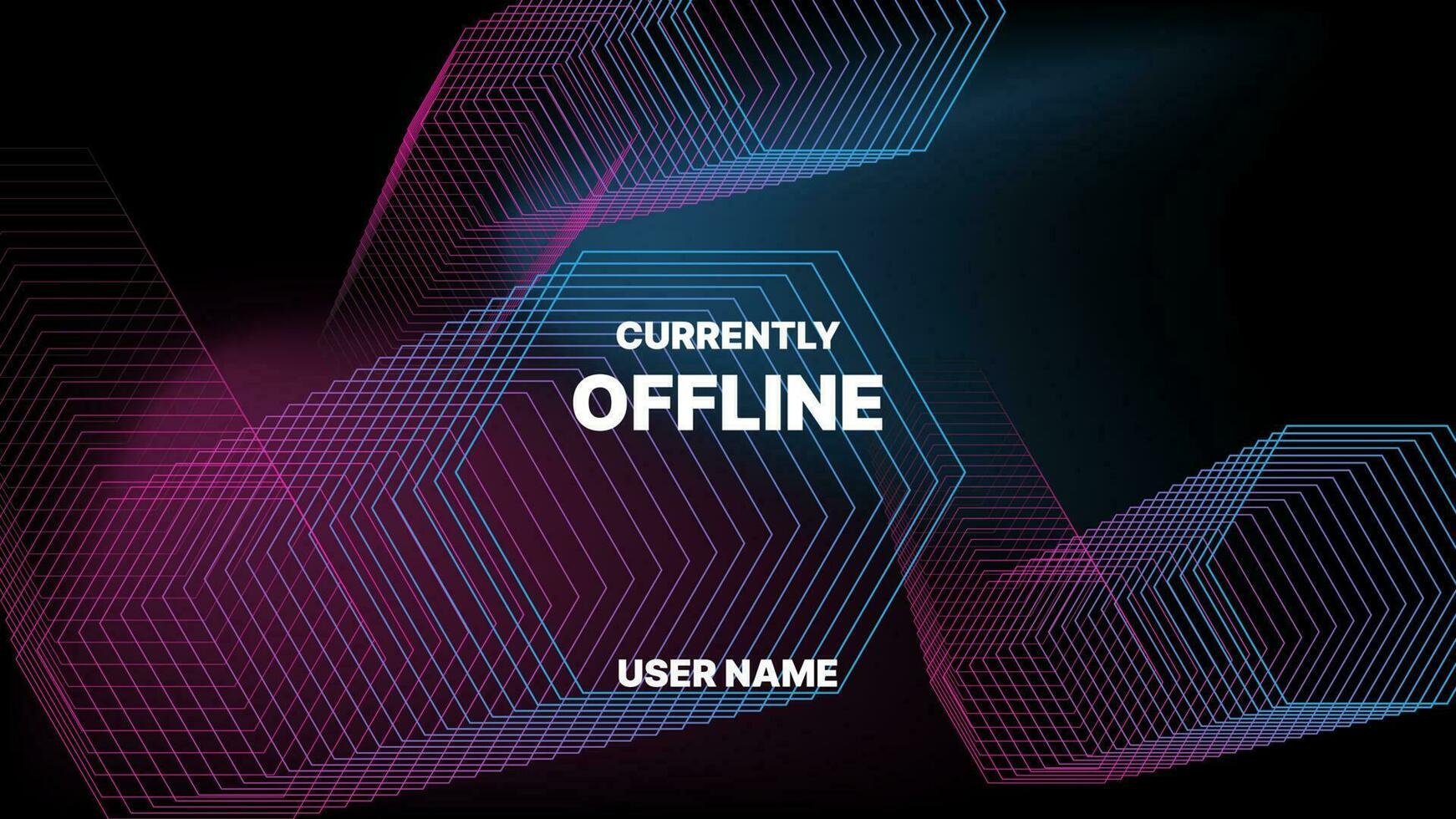 fundo futurista abstrato para o modo offline de banner de streaming vetor