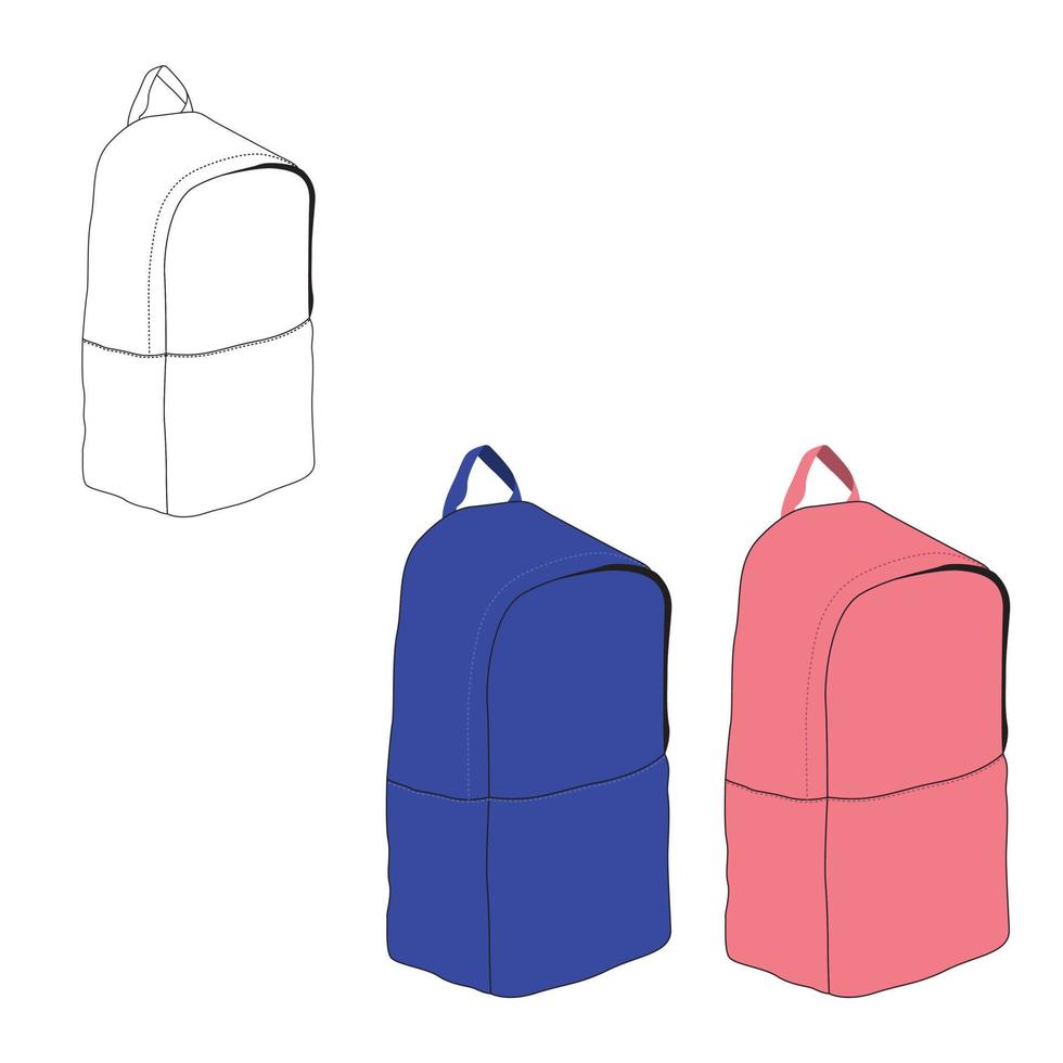design de mochila escolar vetor