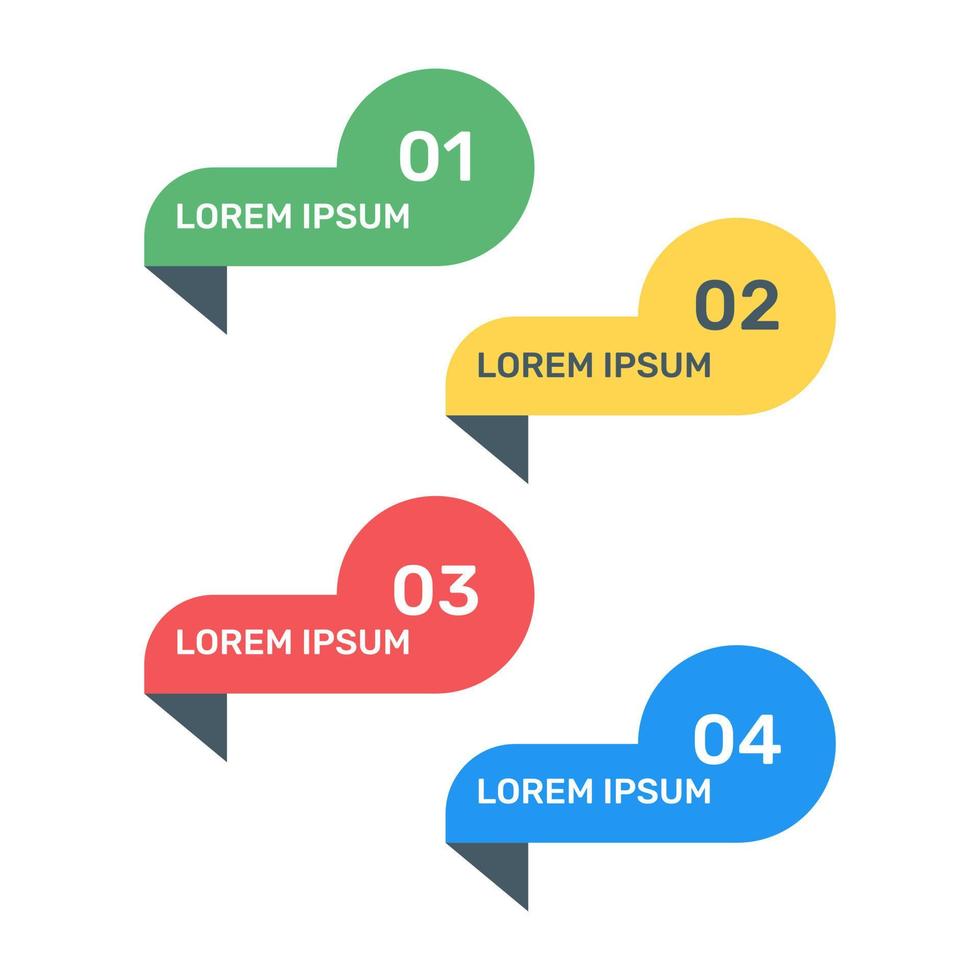 traçar em uma direção rotulada, ícone plano do diagrama de informações vetor