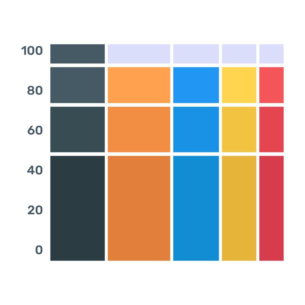 baixe este ícone plano do gráfico de dados de negócios vetor