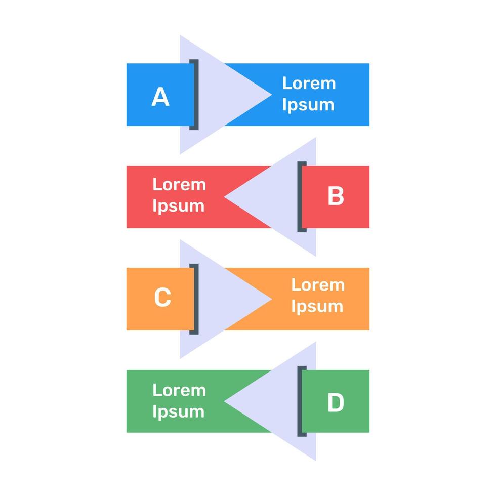 ícone plano de infográfico direcional em design editável vetor