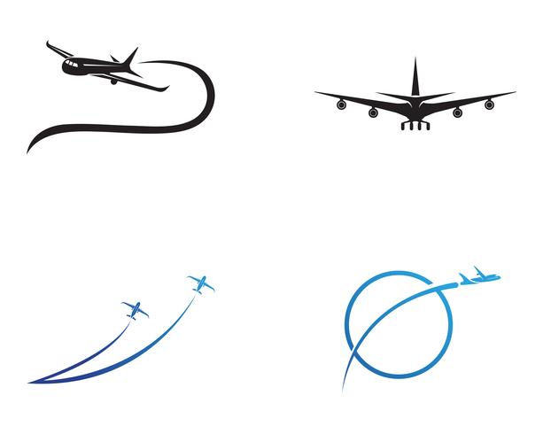Aeronave, avião, rótulo de logotipo de companhia aérea. Viagem, viagens aéreas, símbolo de avião. Ilustração vetorial vetor