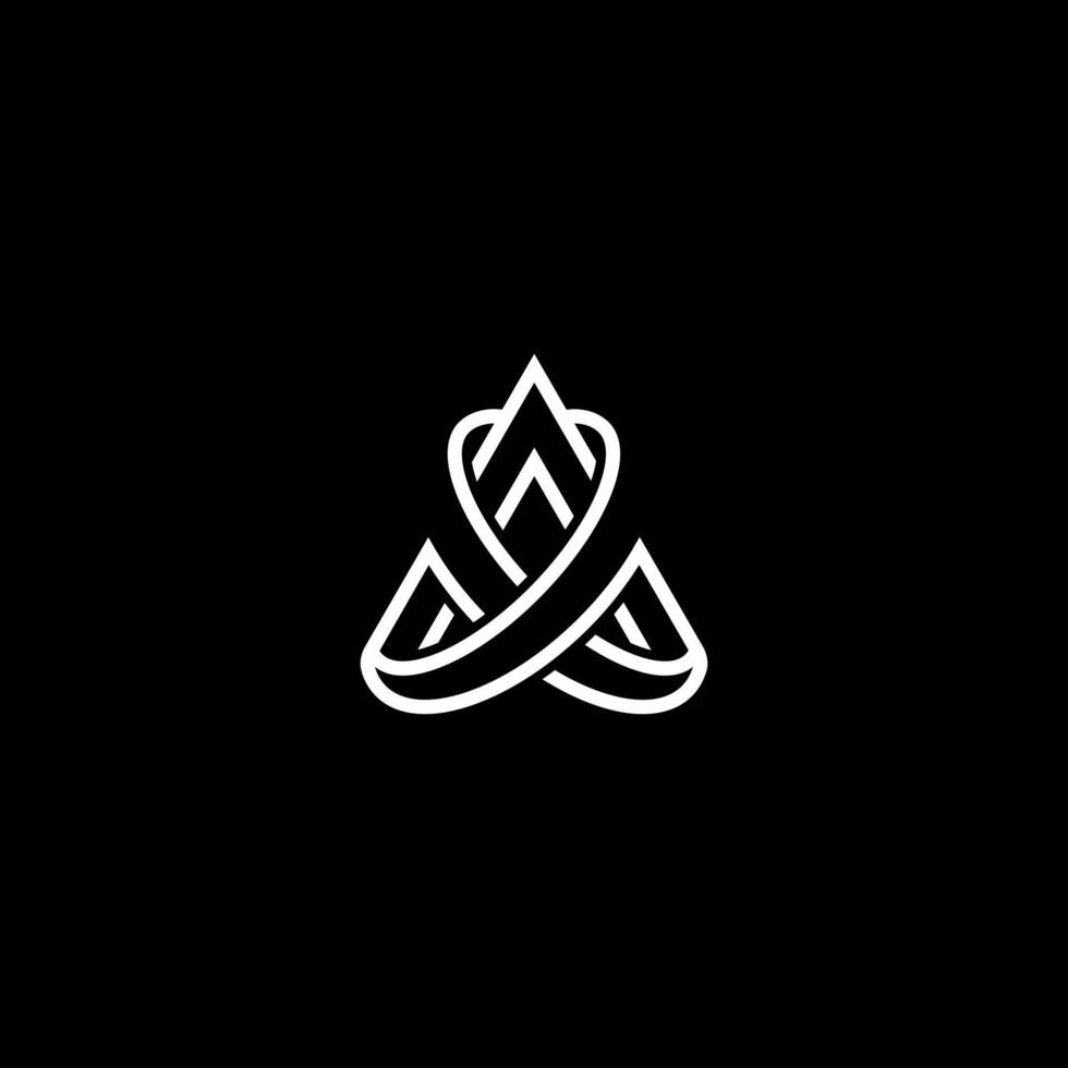 logotipo de monograma de machado de letra elegante vetor