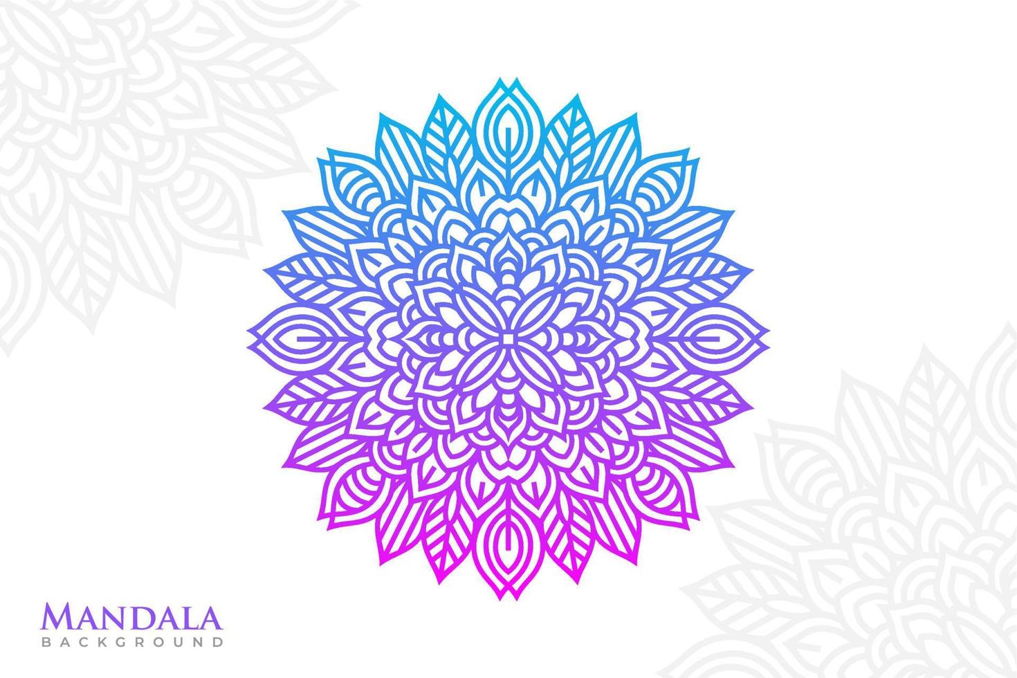 vetor de mandala com tons de azul e roxo